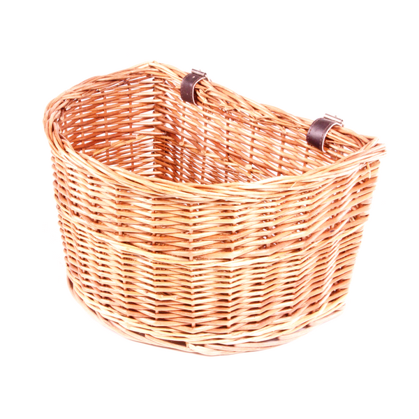 red hamper Cambridge Wicker Bicycle Basket