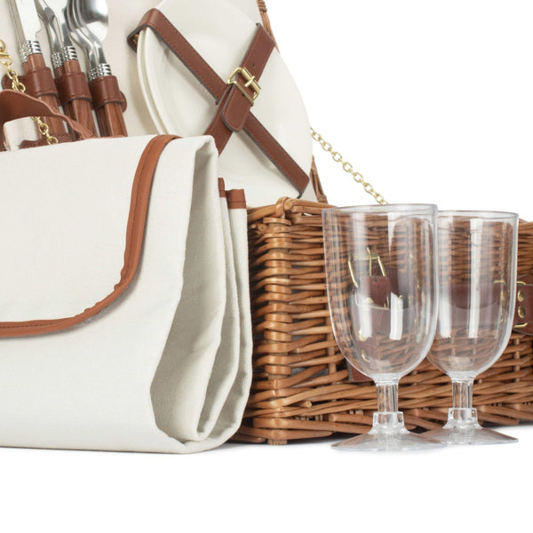 Red Hamper Classic Wicker Fitted Picnic Basket