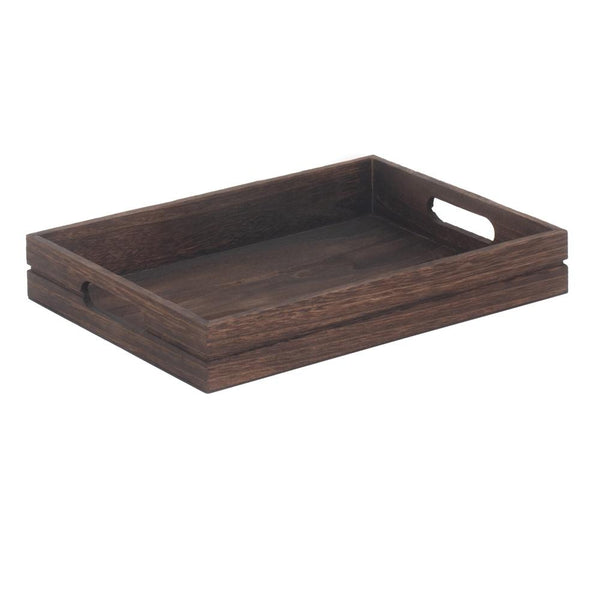 red hamper Dark Wooden Serving Tray