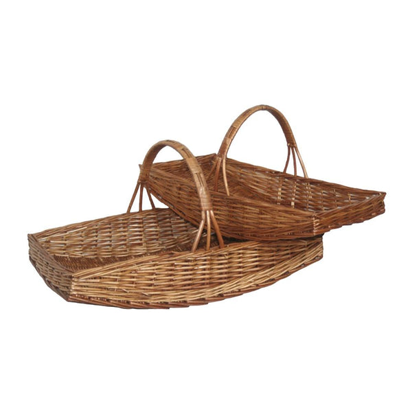 red hamper Double Steamed Willow Garden Trug