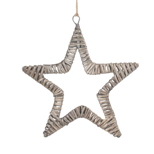 red hamper Flat Antique Wash Wicker Star