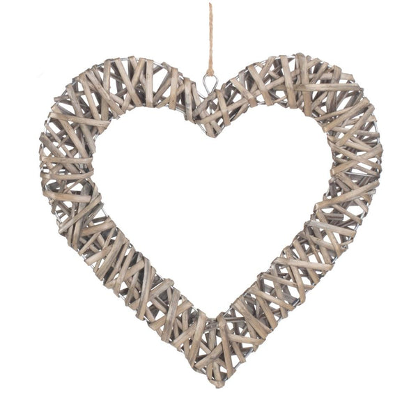 red hamper Flat Open Wicker Heart