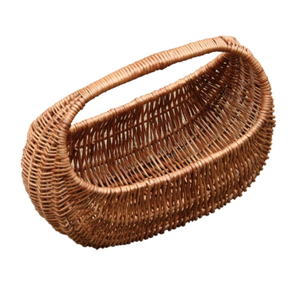red hamper Gondola Wicker Shopping Basket