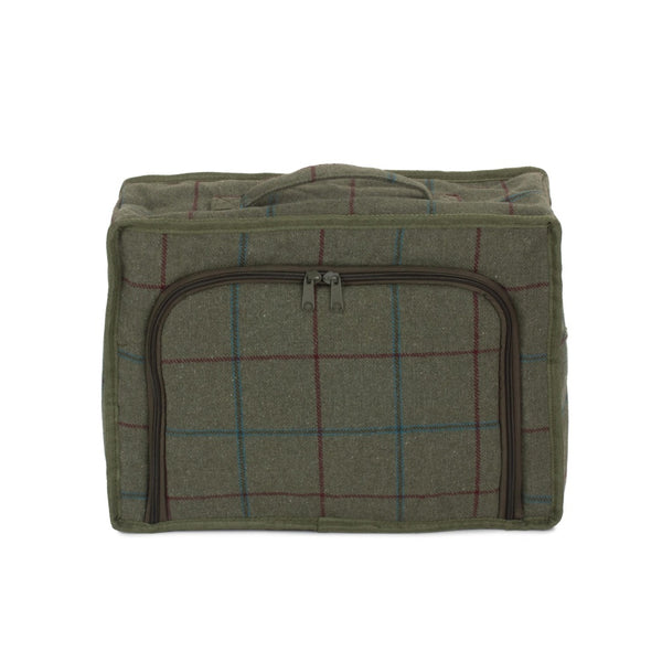 Red Hamper Green Tweed Insulated Cooler Picnic Bag