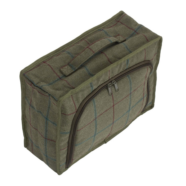 Red Hamper Green Tweed Insulated Cooler Picnic Bag