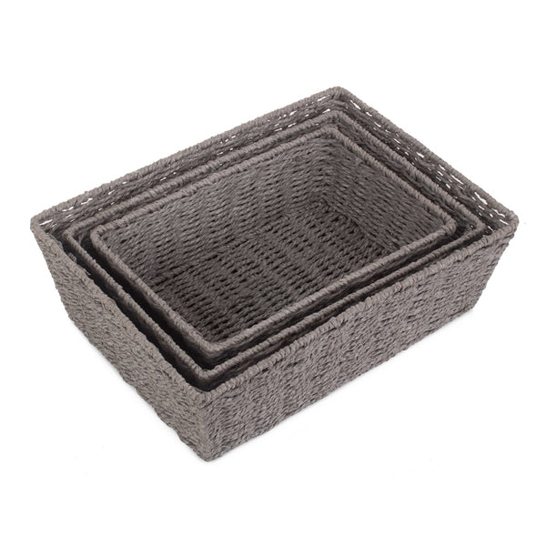 Red Hamper Grey Paper Rope Display Tray