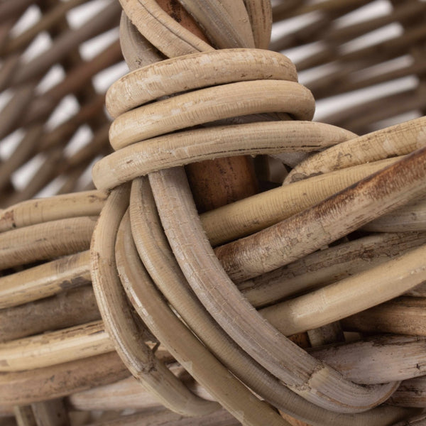 Red Hamper Grey Rattan Market Log Basket