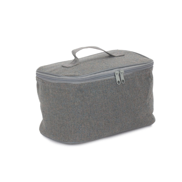 red hamper Grey Tweed Insulated Cool Bag