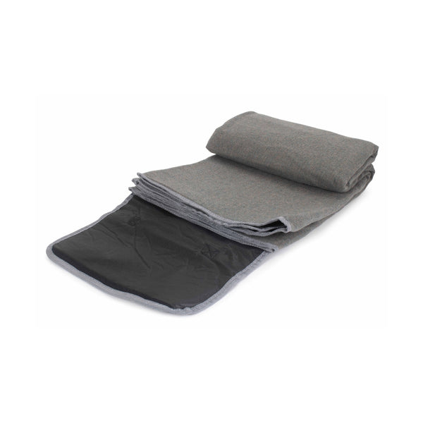 Red Hamper Grey Tweed Picnic Blanket