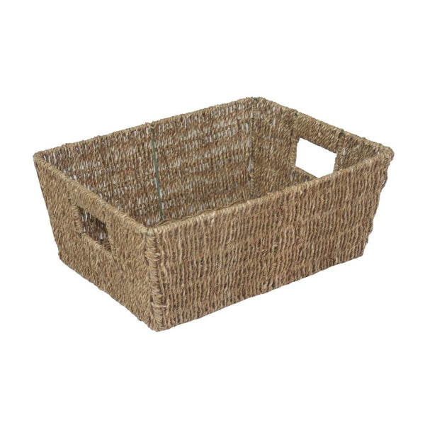 red hamper Large Tapered Seagrass Basket
