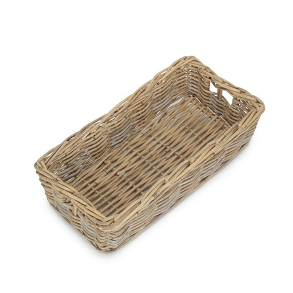 Red Hamper Rectangular Rattan Storage Tray