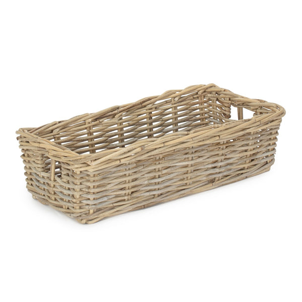 red hamper Rectangular Rattan Storage Tray