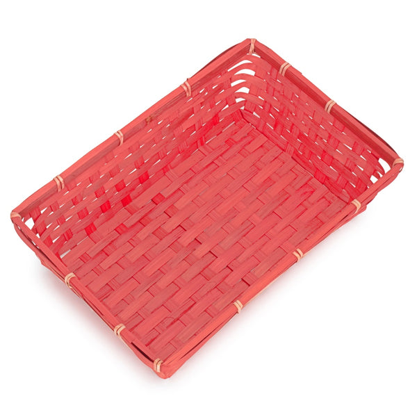 Red Hamper Red Painted Bamboo Serving Tray