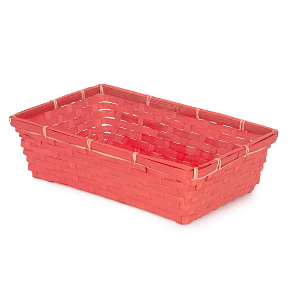 Red Hamper Red Painted Bamboo Serving Tray