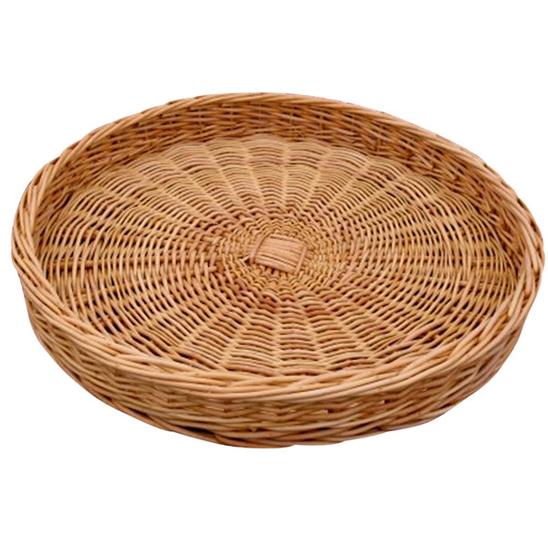 red hamper Round Presentation Wicker Tray