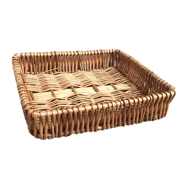 Red Hamper Shallow Wicker Serving Tray