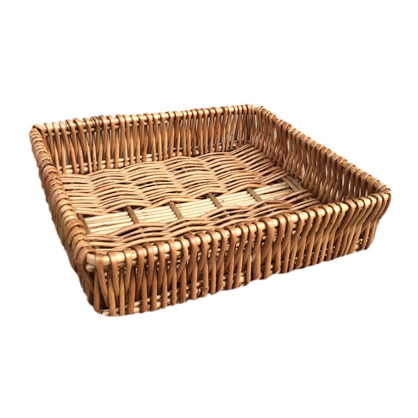 Red Hamper Shallow Wicker Serving Tray