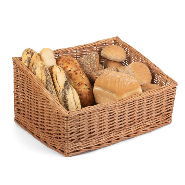 Red Hamper Sloped Sided Wicker Display Baskets