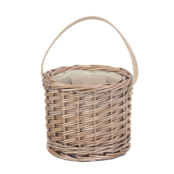 Red Hamper Small Antique Wash Wicker Ice Basket