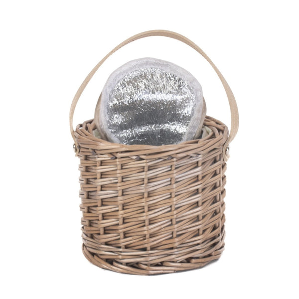 Red Hamper Small Antique Wash Wicker Ice Basket
