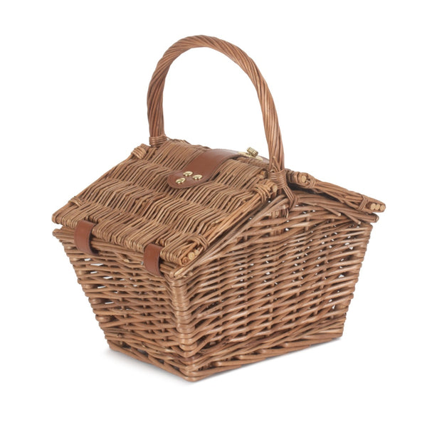Red Hamper Small Elegant 28cm Wicker Picnic Basket