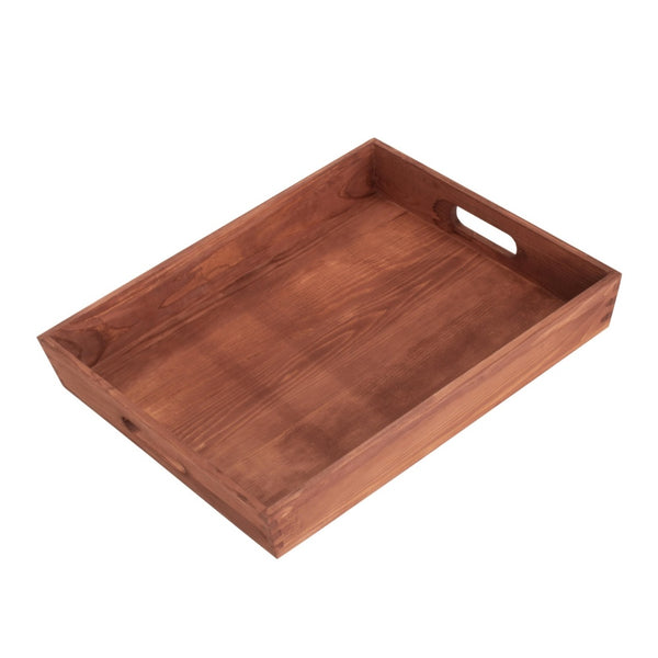 red hamper Soft Wood Wooden Serving Tray