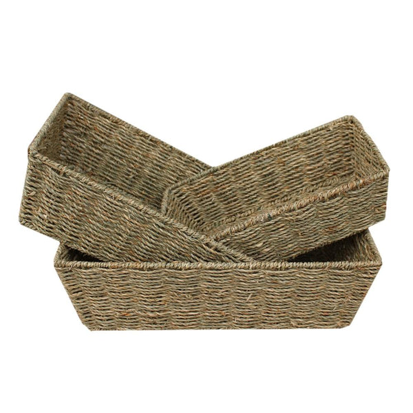 red hamper Tapered Edge Seagrass Tray