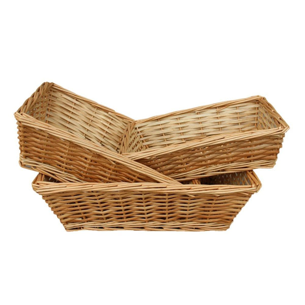 red hamper Tapered Split Willow Serving Tray