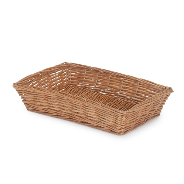 Red Hamper Tapered Wicker Rectangular Tray