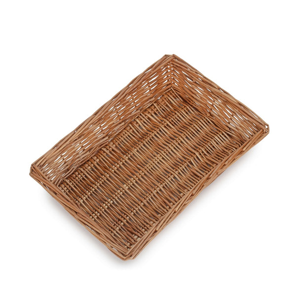 Red Hamper Tapered Wicker Rectangular Tray