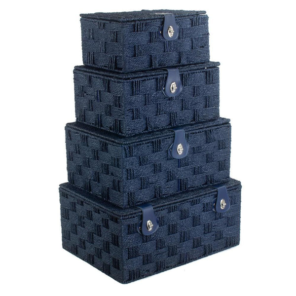 red hamper Twisted Blue Paper Storage Basket