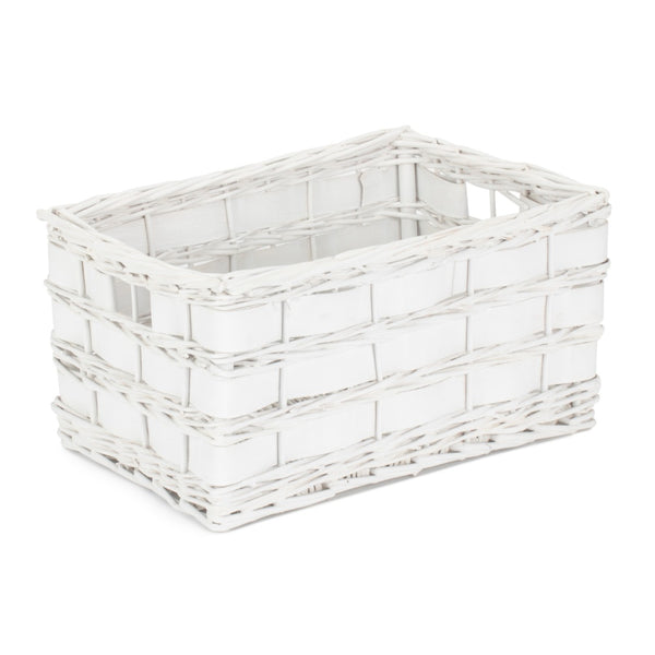 Red Hamper Unlined White Scandi Storage Basket
