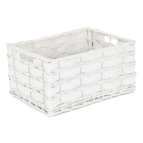 Red Hamper Unlined White Scandi Storage Basket