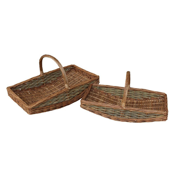 red hamper Unpeeled Willow Garden Trug Basket