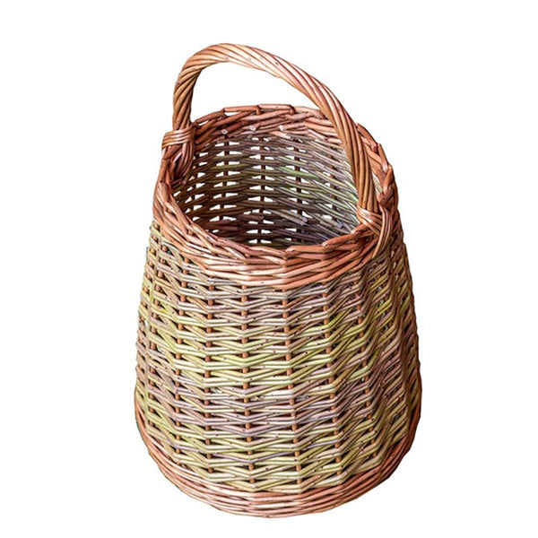 red hamper Wicker Berry Collecting Basket