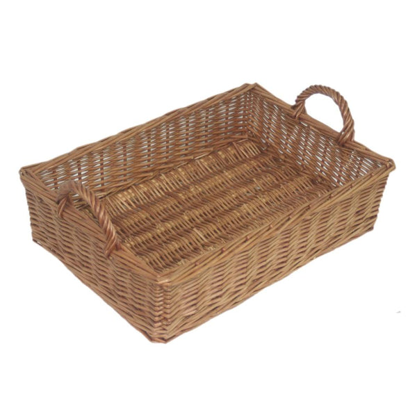 red hamper Wicker Rectangular Display Tray