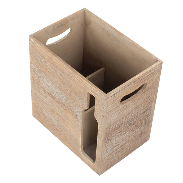 red hamper Wooden 6 Wine Bottle Cut-Out Carrier