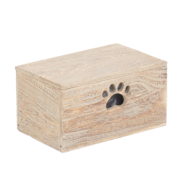 red hamper Wooden Dog Treat Box