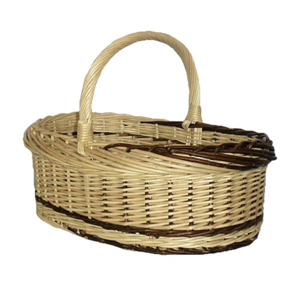 red hamper Rustic Willow Norfolk Wicker Shopping Basket