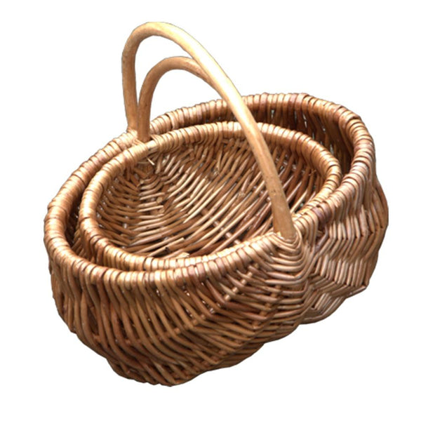 red hamper Set of 2 Confectionery Wicker Shopping Baskets