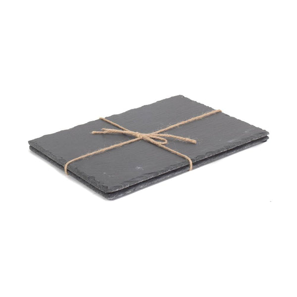 red hamper Set of 2 Drinks Large Rectangular Slate Placemats