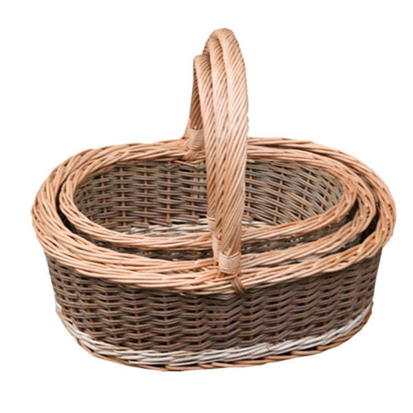 red hamper Set of 3 Pennine Wicker Shopping Baskets