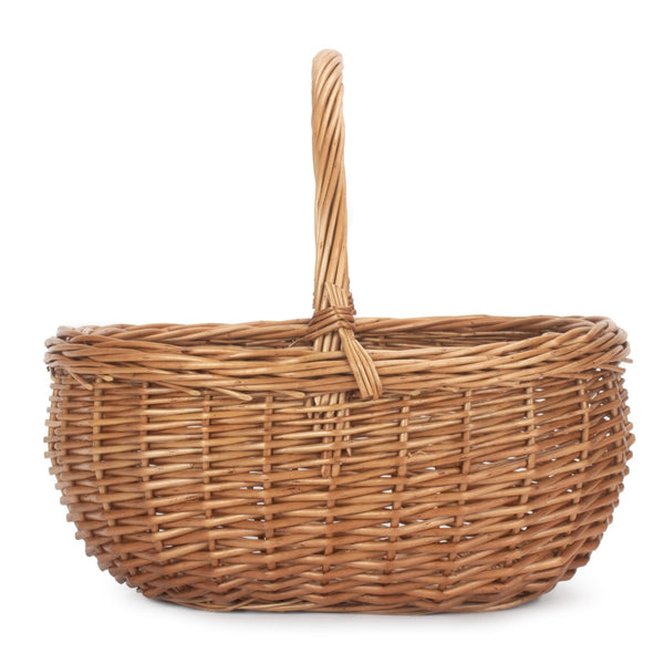 Red Hamper Small Deluxe Double Steamed Wicker Shopping Basket