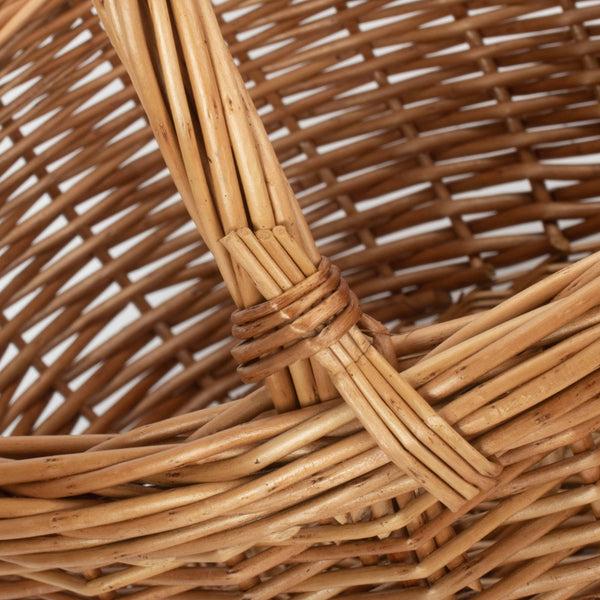 Red Hamper Small Deluxe Double Steamed Wicker Shopping Basket