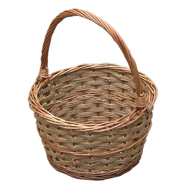 red hamper Small Rustic Apple Wicker Shopping Basket