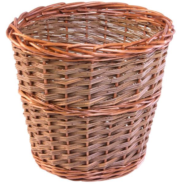 red hamper Small Somerset Round Wicker Waste Paper Bin