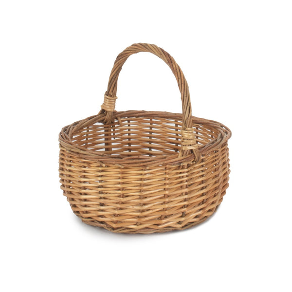 red hamper Two Tone Willow Mini Wicker Shopping Basket