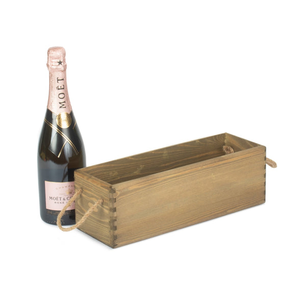 Red Hamper Vintage Fired Champagne And Wine Wooden Planter