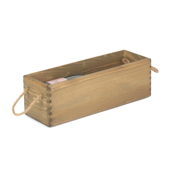 red hamper Vintage Fired Champagne and Wine Wooden Planter