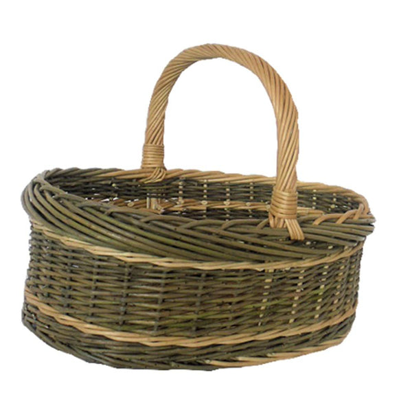 red hamper White Willow Norfolk Wicker Shopping Basket